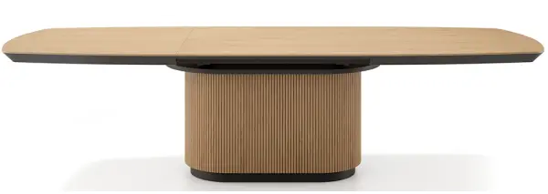 Mesa de comedor roble recta extensible Kit Extensible