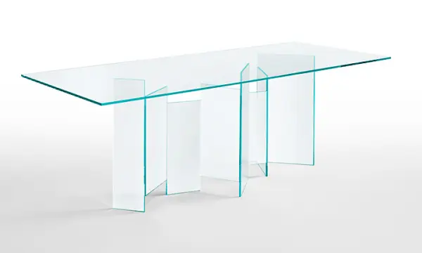 Mesa de comedor cristal Metropolis by Tonelli