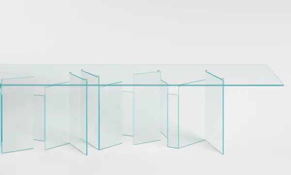 Mesa de comedor cristal Metropolis by Tonelli