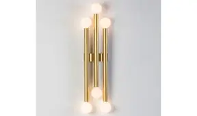 Aplique de pared dorado Rior