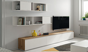 Mueble tv blanco lacado Hiromi