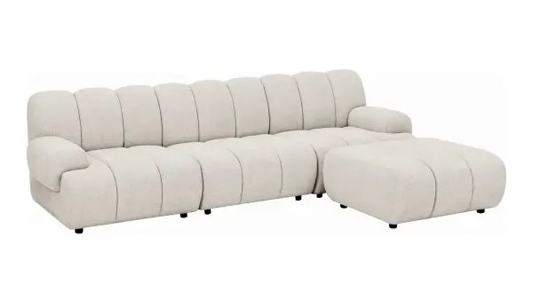 Sofá con chaise loungue modular Terso