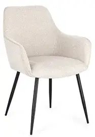 Silla C-BR Cora beige acero