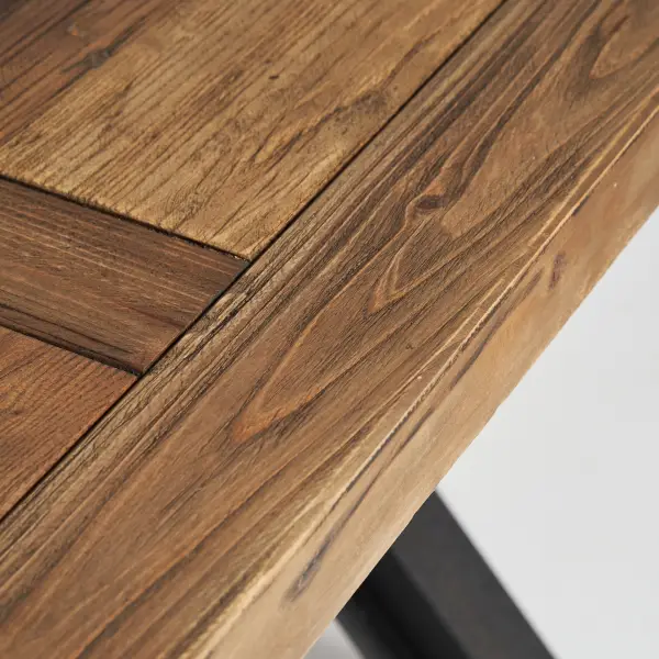 Mesa de comedor industrial en pino reciclado Minsk