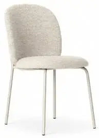 Silla metal blanco beige Riona