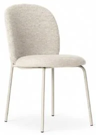 Silla metal blanco beige Riona
