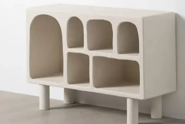 Librería baja minimalista cálida Edén