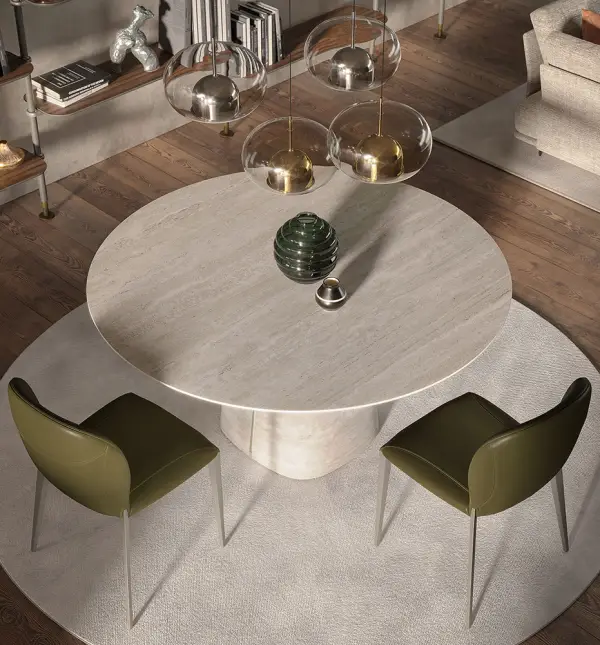 Mesa de comedor redonda Keramik Rado