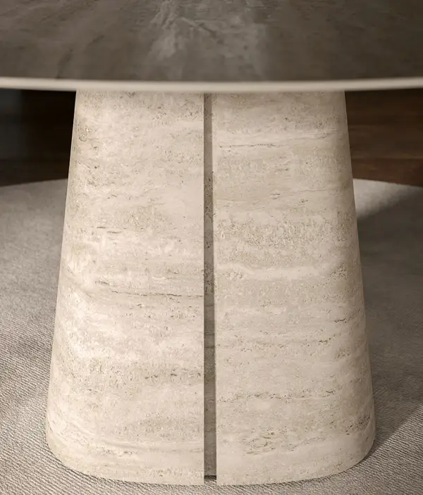 Mesa de comedor redonda Keramik Rado