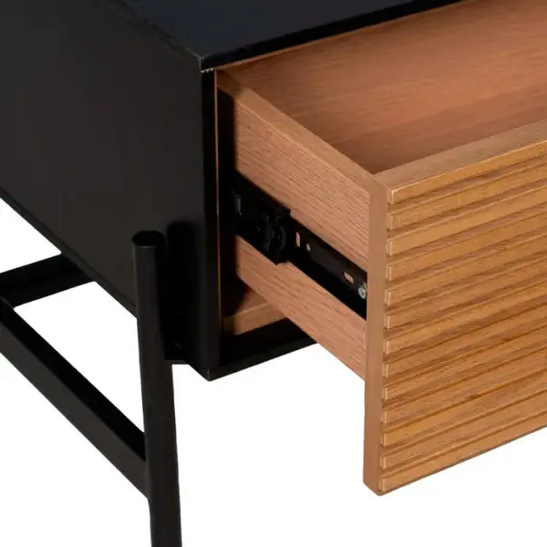 Mesa de centro negra natural minimalista Edén