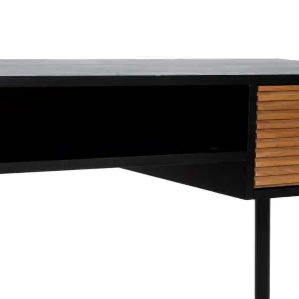 Escritorio negro natural minimalista Edén