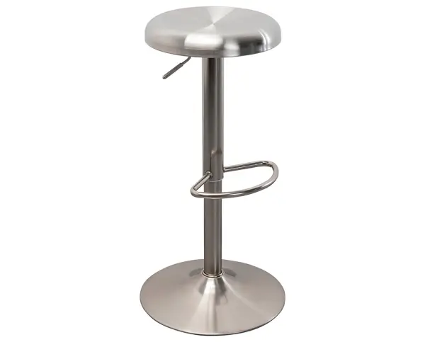 Taburete redondo regulable plata Kalea