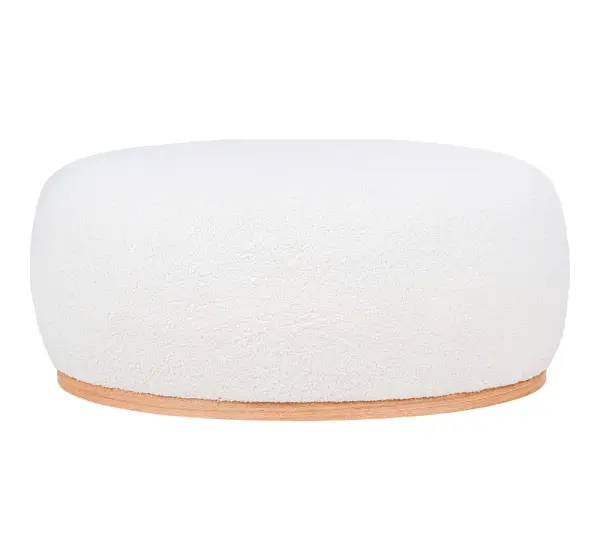 Puf tapizado con base de madera manhattan
