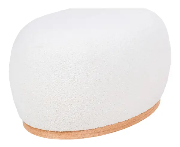 Puf tapizado con base de madera manhattan
