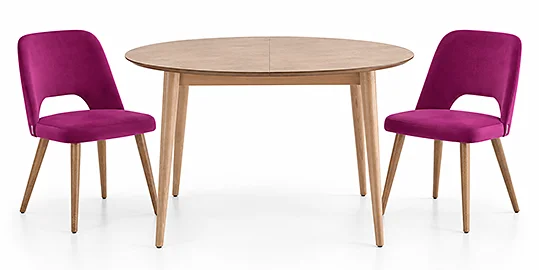 Mesa de comedor redonda extensible Gaduares