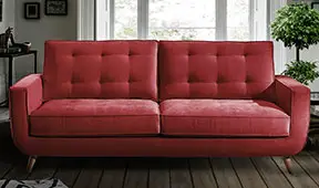 Sofá retro coral 2019 Sterling Cooper