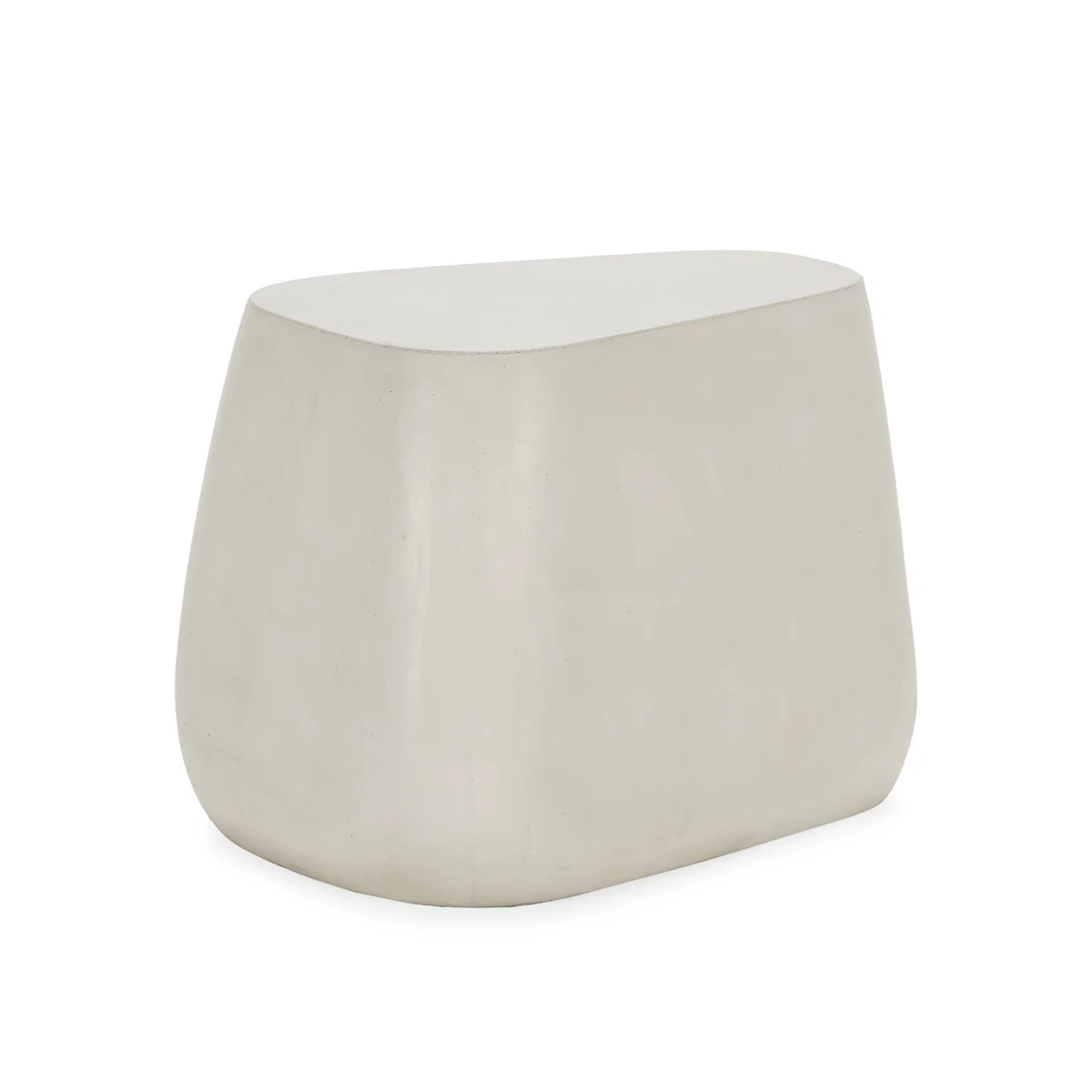 Mesa auxiliar cemento blanco minimalista