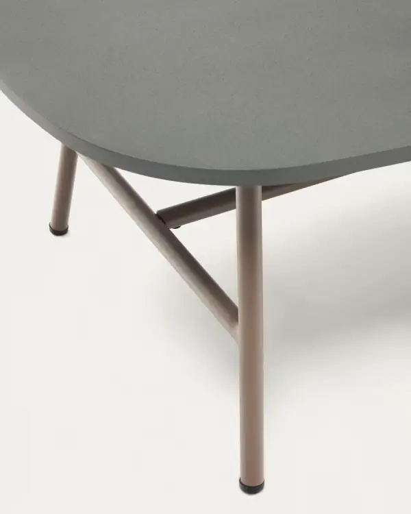 Mesa de centro Bramant de acero con acabado malva
