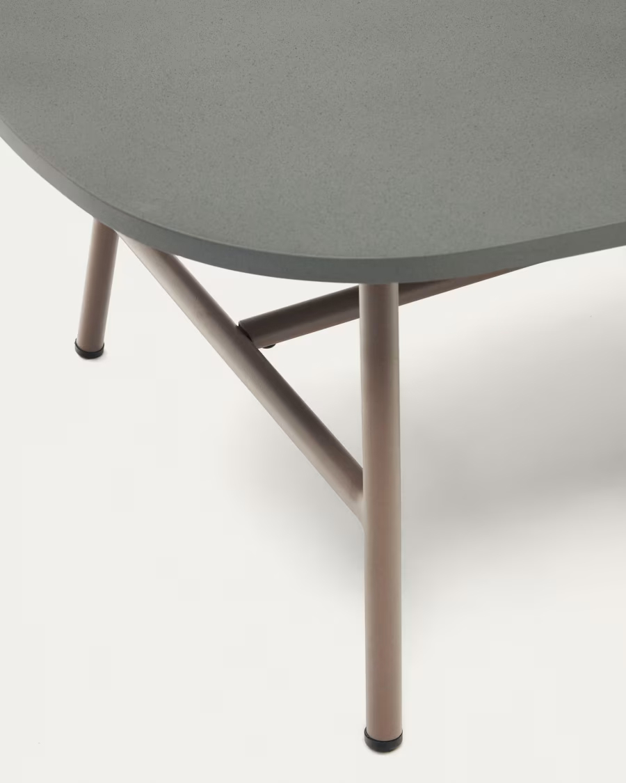 Mesa de centro Bramant de acero con acabado malva