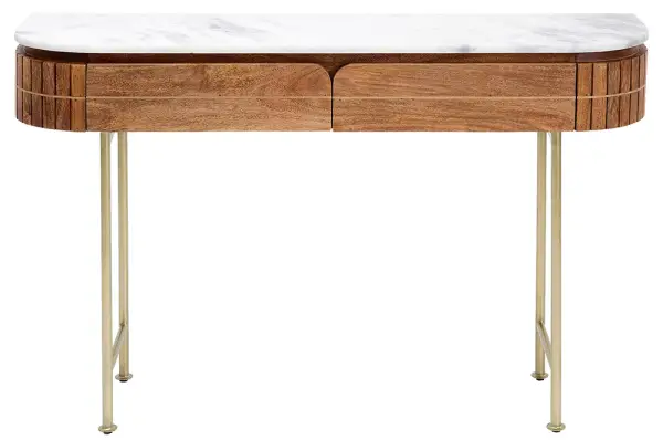 Consola madera maciza y mármol Gracia