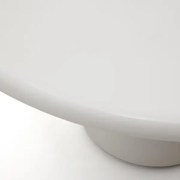Mesa redonda Canaret de cemento con acabado blanco canaret Kave Home
