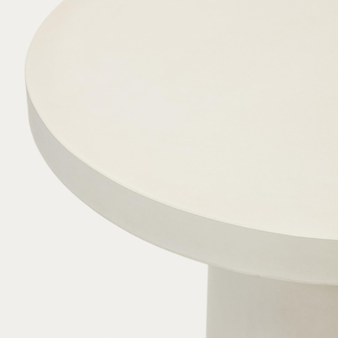 Mesa redonda Aguiblava de cemento blanco Kave Home