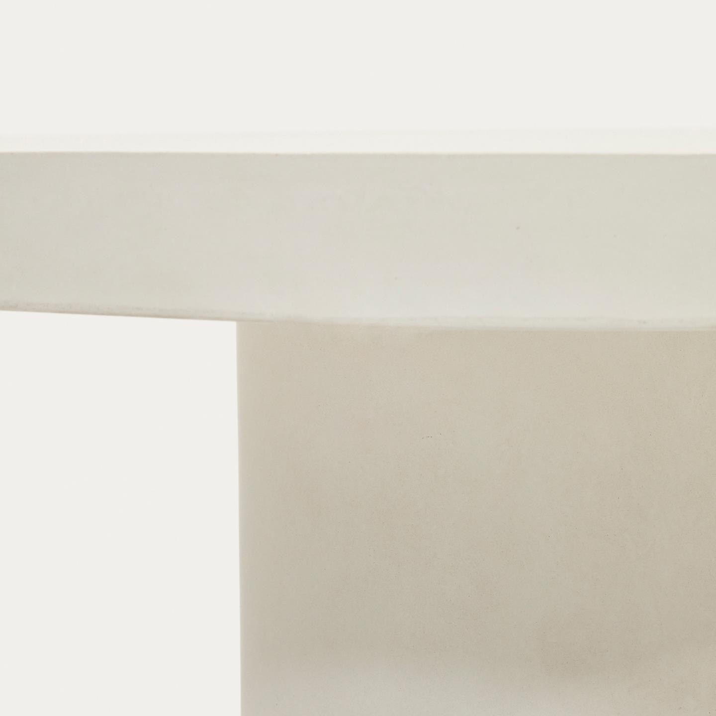 Mesa redonda Aguiblava de cemento blanco Kave Home