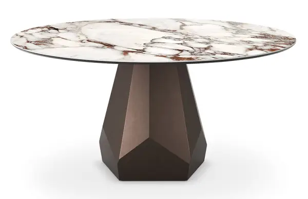 Mesa de comedor redonda keramik Zermatt Cattelan Italia