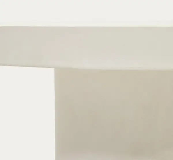 Mesa redonda Aiguablava de cemento blanco