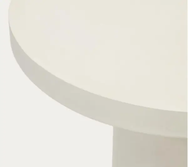 Mesa redonda Aiguablava de cemento blanco