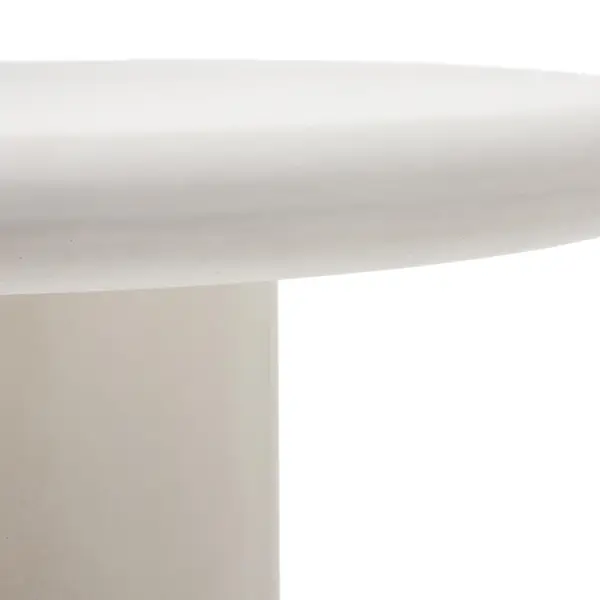 Mesa redonda Addaia de cemento blanco