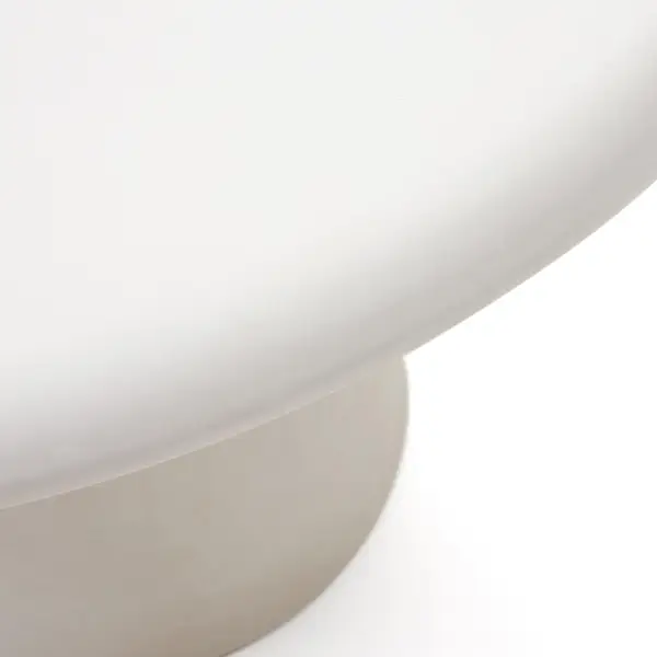 Mesa redonda Addaia de cemento blanco
