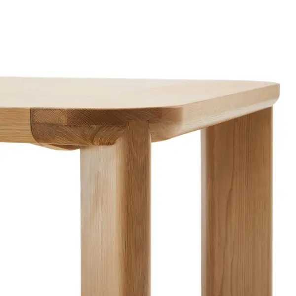 Mesa extensible de madera maciza y chapa de roble