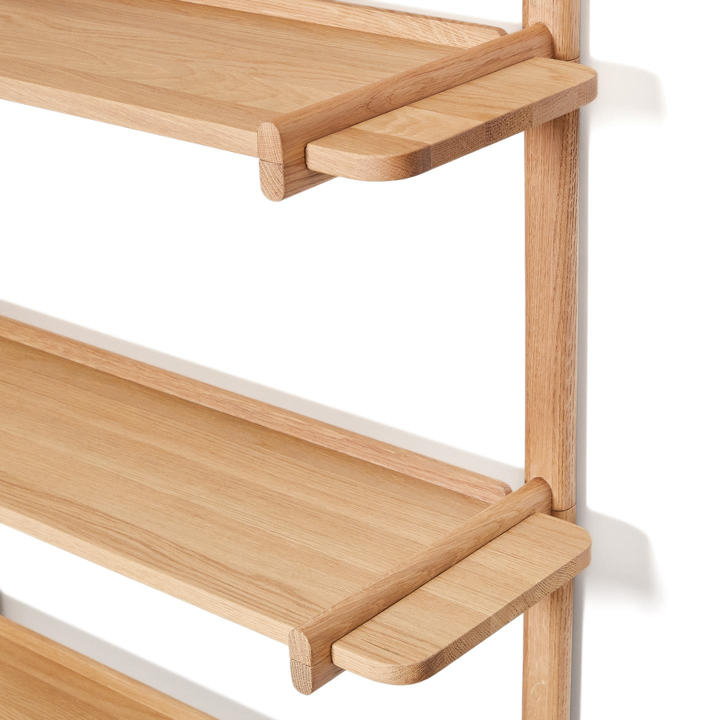Estantería modular madera maciza roble acabado natural