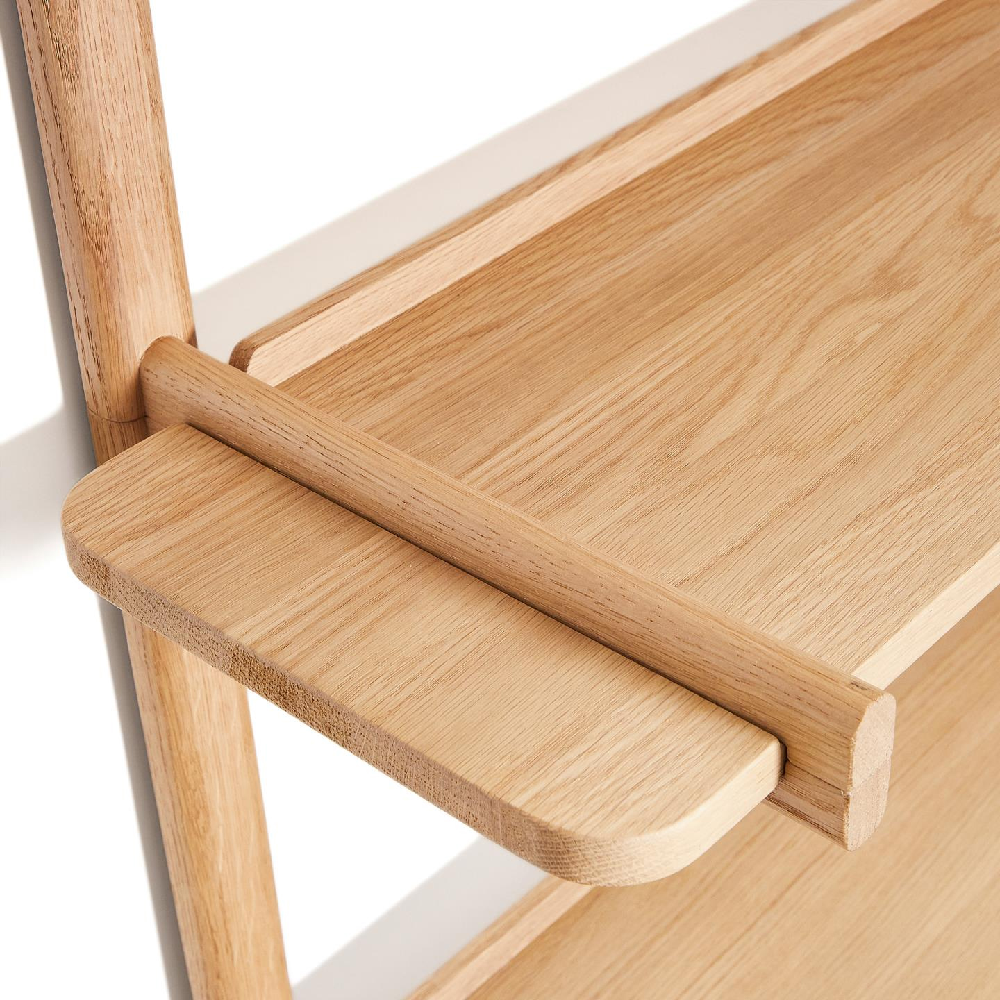 Estantería modular madera maciza roble acabado natural