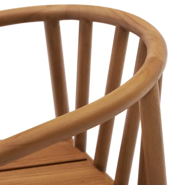Silla apilable exterior Turqueta de madera maciza de teca