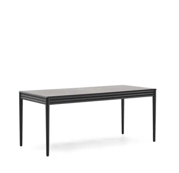 Mesa extensible de chapa y madera maciza Lenon