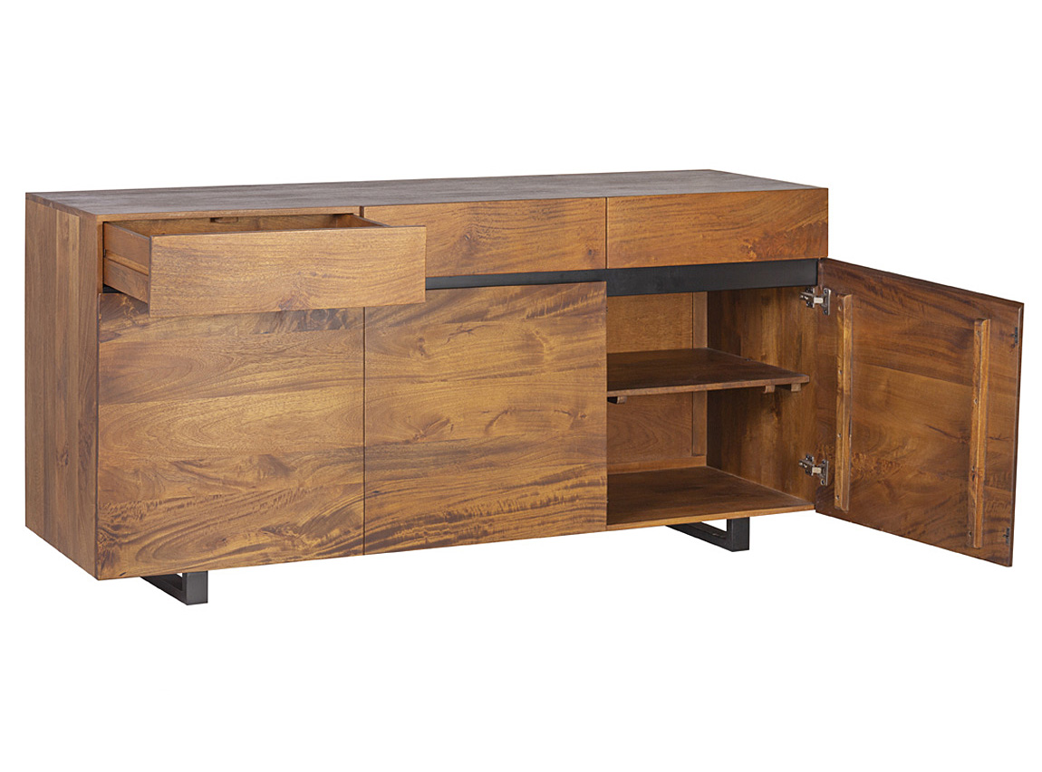 Aparador Munich 3 cajones y 3 puertas en madera de mango
