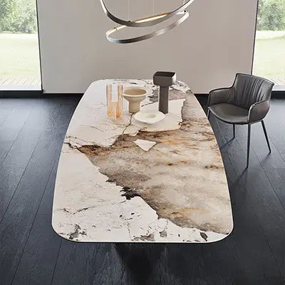 Mesa de comedor keramik corcovado Skorpio Cattelan