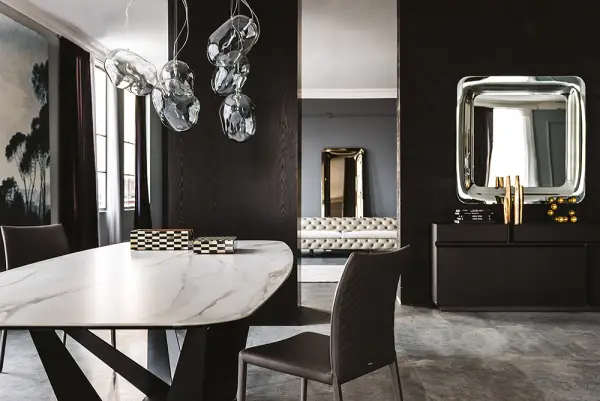 Mesa de comedor keramik golden calacatta Skorpio Cattelan