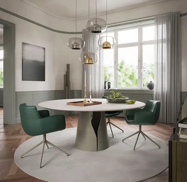 Mesa de comedor redonda argile Giano Cattelan