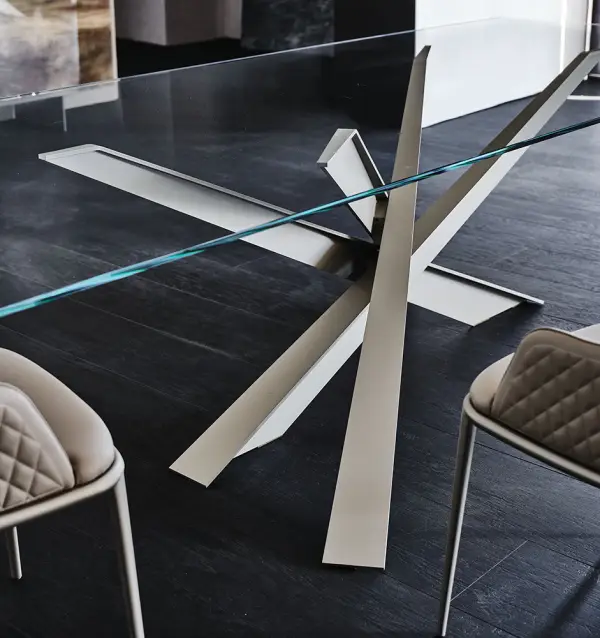 Mesa de comedor cristal Lancer Cattelan