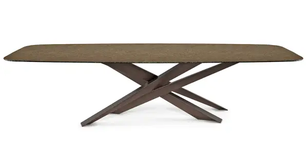 Mesa de comedor vidrio moonglass Lancer Cattelan