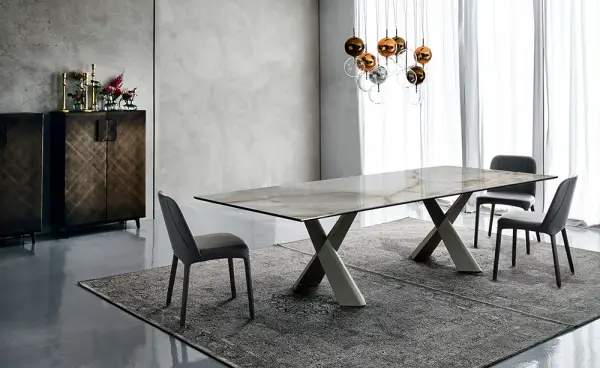 Mesa de comedor rectangular keramik Mad Max Cattelan
