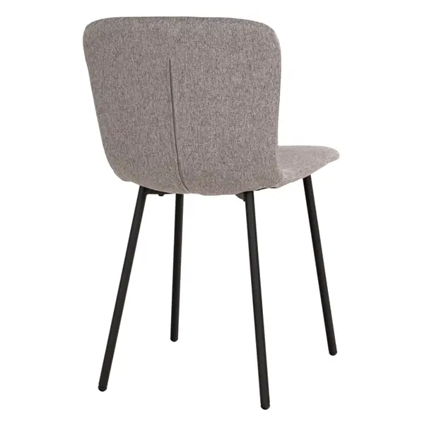 Silla Halden gris claro y acero negro