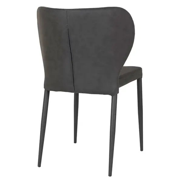 Silla Pisa gris oscuro y patas negaras
