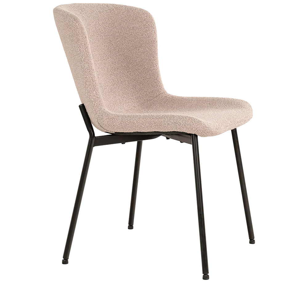 Silla bouclé beige Maceda