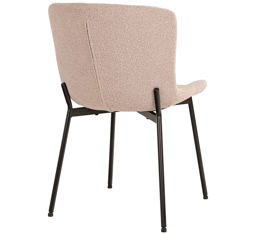 Silla bouclé beige Maceda