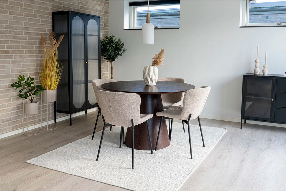 Silla bouclé beige Maceda