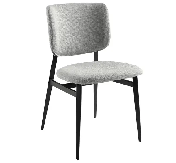 Silla gris claro y acero negro Tarento